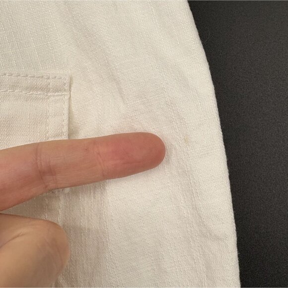 Sundance Women's Button Fly Roll Tab Shorts 8 White Summer Coastal Boho Nautical - Picture 8 of 11